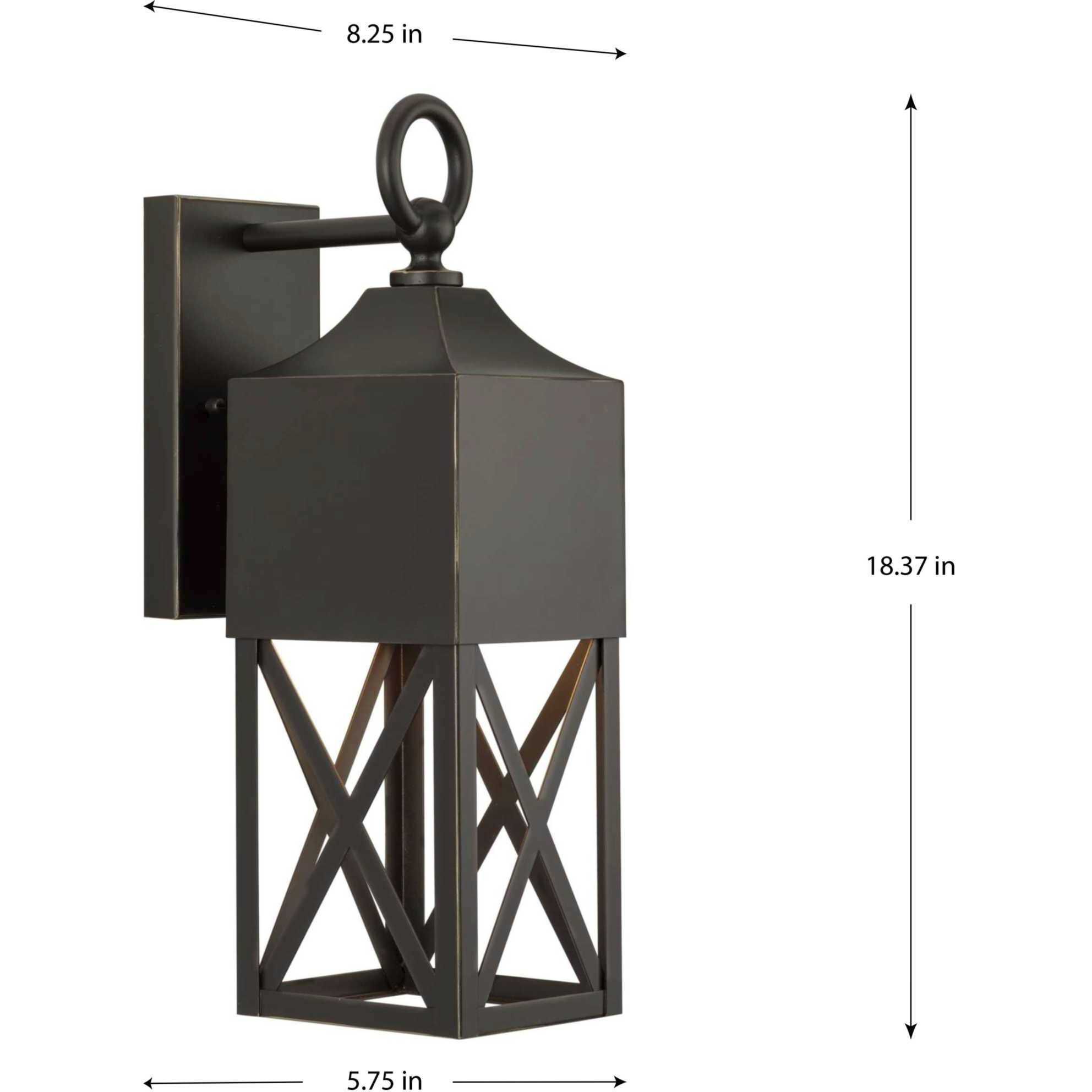 Birkdale 1 Light 18 inch Antique Bronze Outdoor Wall Lantern