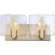 Aenon Vanity Wall Light in Brushed Champagne Brass