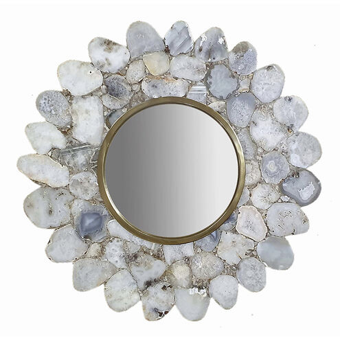 Agate 11.8 X 0.3 inch Brass Spray Wall Mirror 