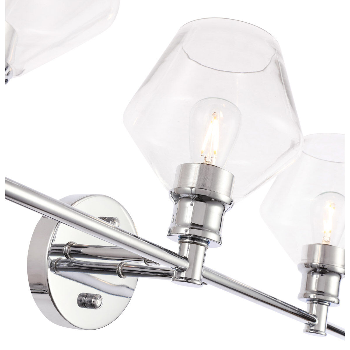 Gene 3 Light 28 inch Chrome Wall sconce Wall Light