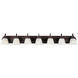 Essentials - 801x 7 Light 48 inch Oil Rubbed Bronze Bath Vanity Wall Light in Marble