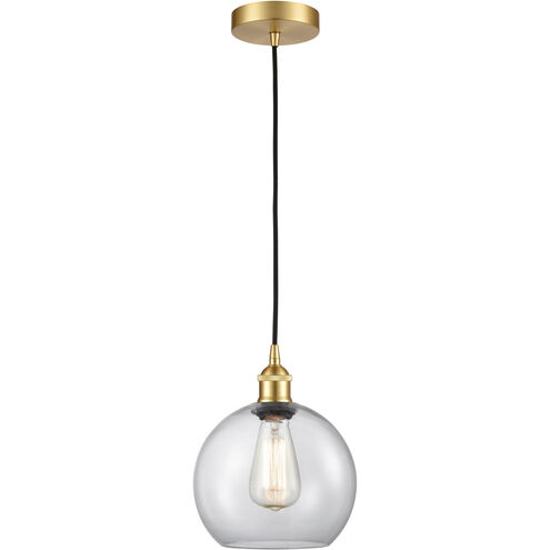 Edison Athens LED 8 inch Satin Gold Mini Pendant Ceiling Light