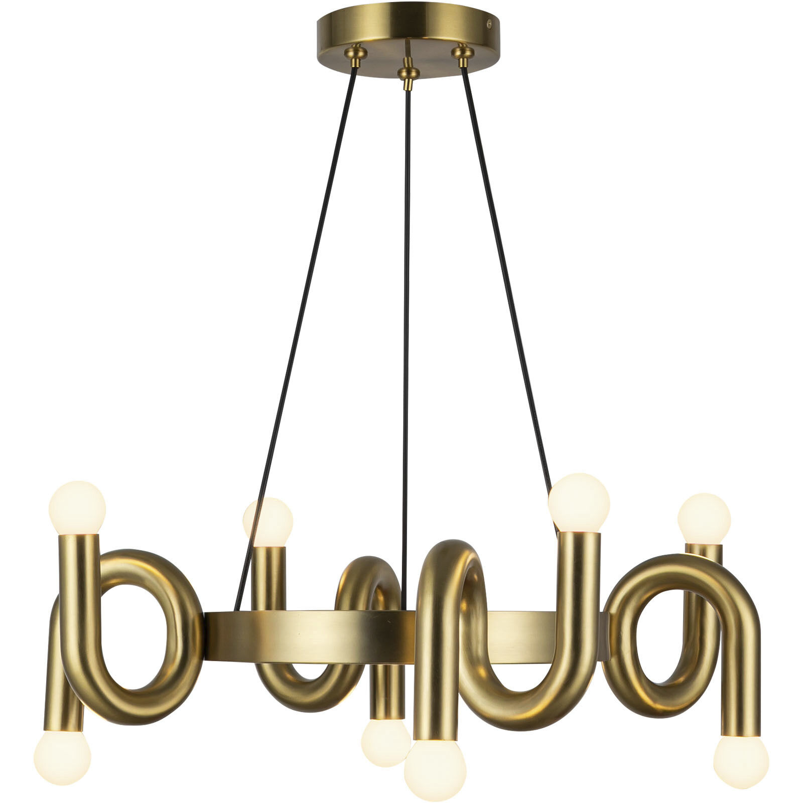 Alora Mood Sadie 8 Light 23.25 inch Brushed Gold Chandelier Ceiling Light