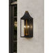 Hurstborne 2 Light 18.25 inch Dark Matte Black and Painted Legacy Brass Outdoor Wall Lantern