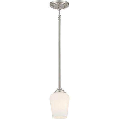 Shyloh 1 Light 5 inch Brushed Nickel Pendant / Semi Flush Ceiling Light