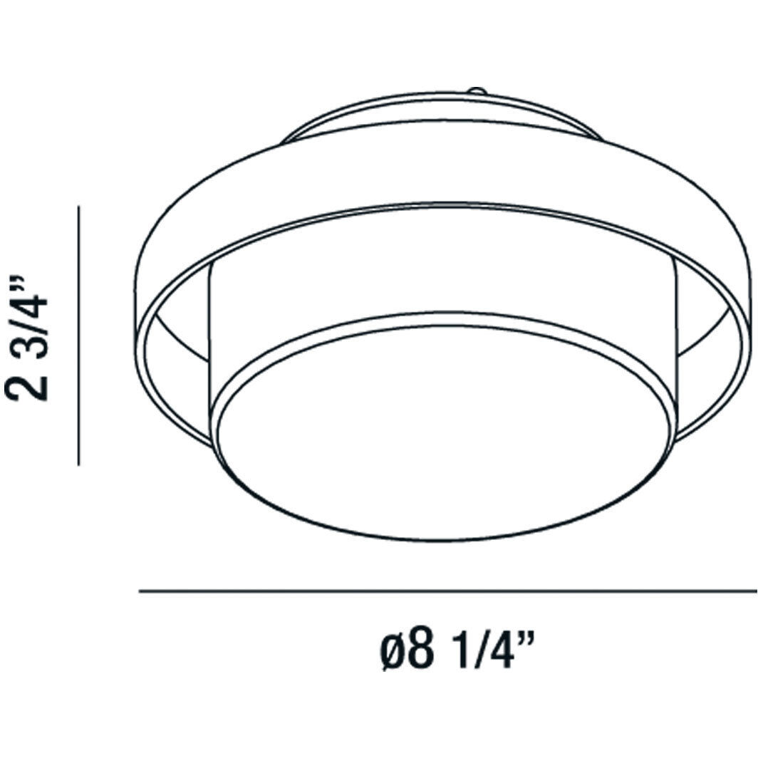 Logen LED 8 inch White Flush Mount Ceiling Light