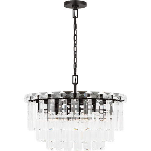 C&M by Chapman & Myers Arden 10 Light 24.13 inch Aged Iron Chandelier Ceiling Light