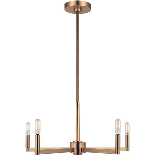 Fullton 5 Light 24 inch Satin Brass Chandelier Ceiling Light