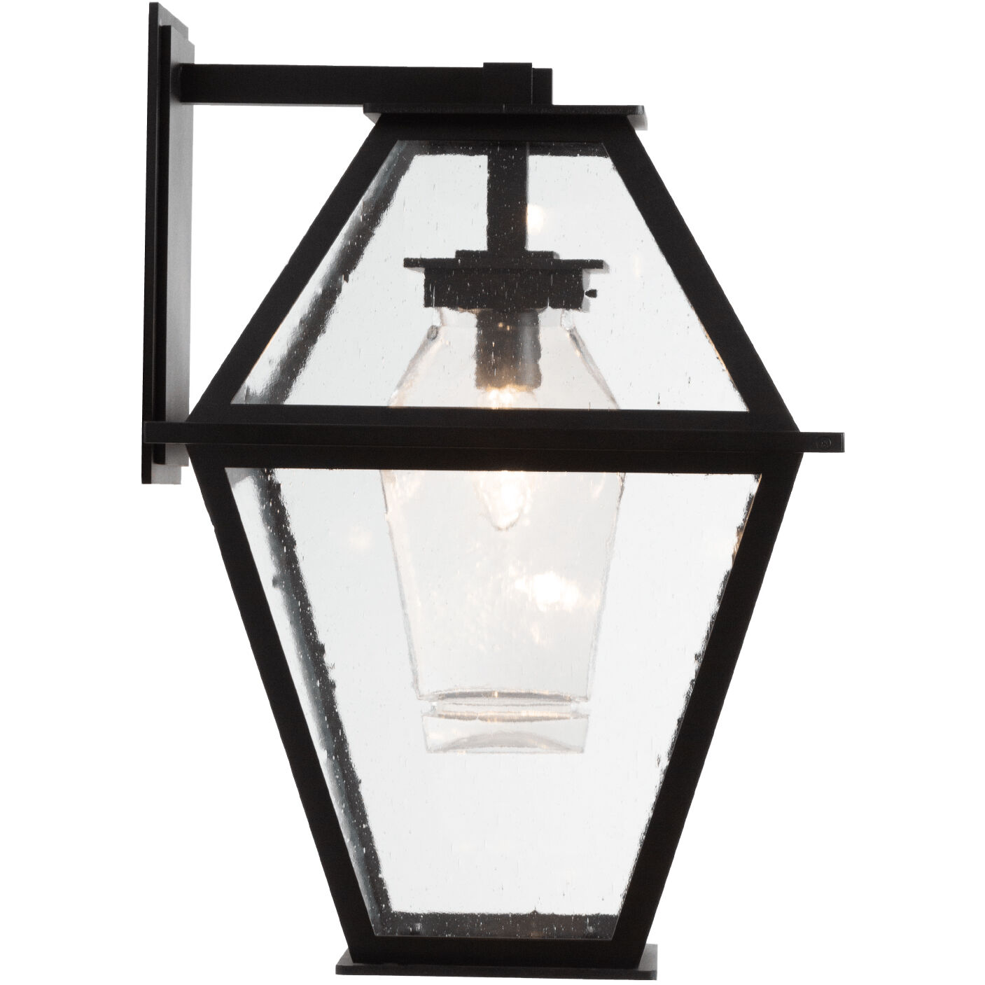 Terrace 1 Light 24 inch Textured Black Outdoor Sconce in E26 Incandescent, Nested Lantern