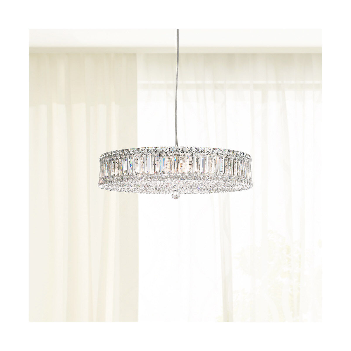 Plaza 21 Light 25 inch Stainless Steel Pendant Ceiling Light in Spectra