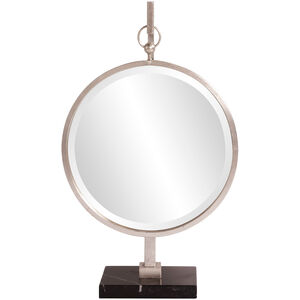 Medallion 30 X 18 inch Bright Silver Leaf Table Mirror