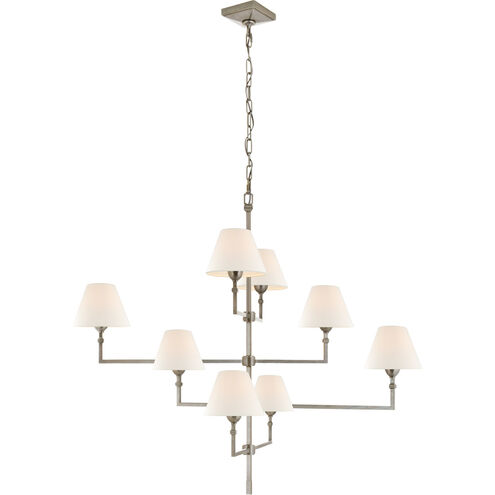 Alexa Hampton Jane 8 Light 47.75 inch Antique Nickel Offset Chandelier Ceiling Light, Large