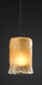 Veneto Luce 1 Light 5 inch Matte Black Pendant Ceiling Light in Gold with Clear Rim (Veneto Luce), Cylinder with Rippled Rim