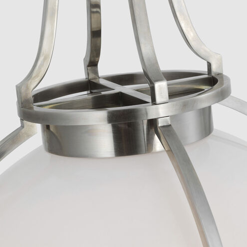 Chapman & Myers Gracie LED 19.25 inch Antique Nickel Captured Globe Pendant Ceiling Light, Large