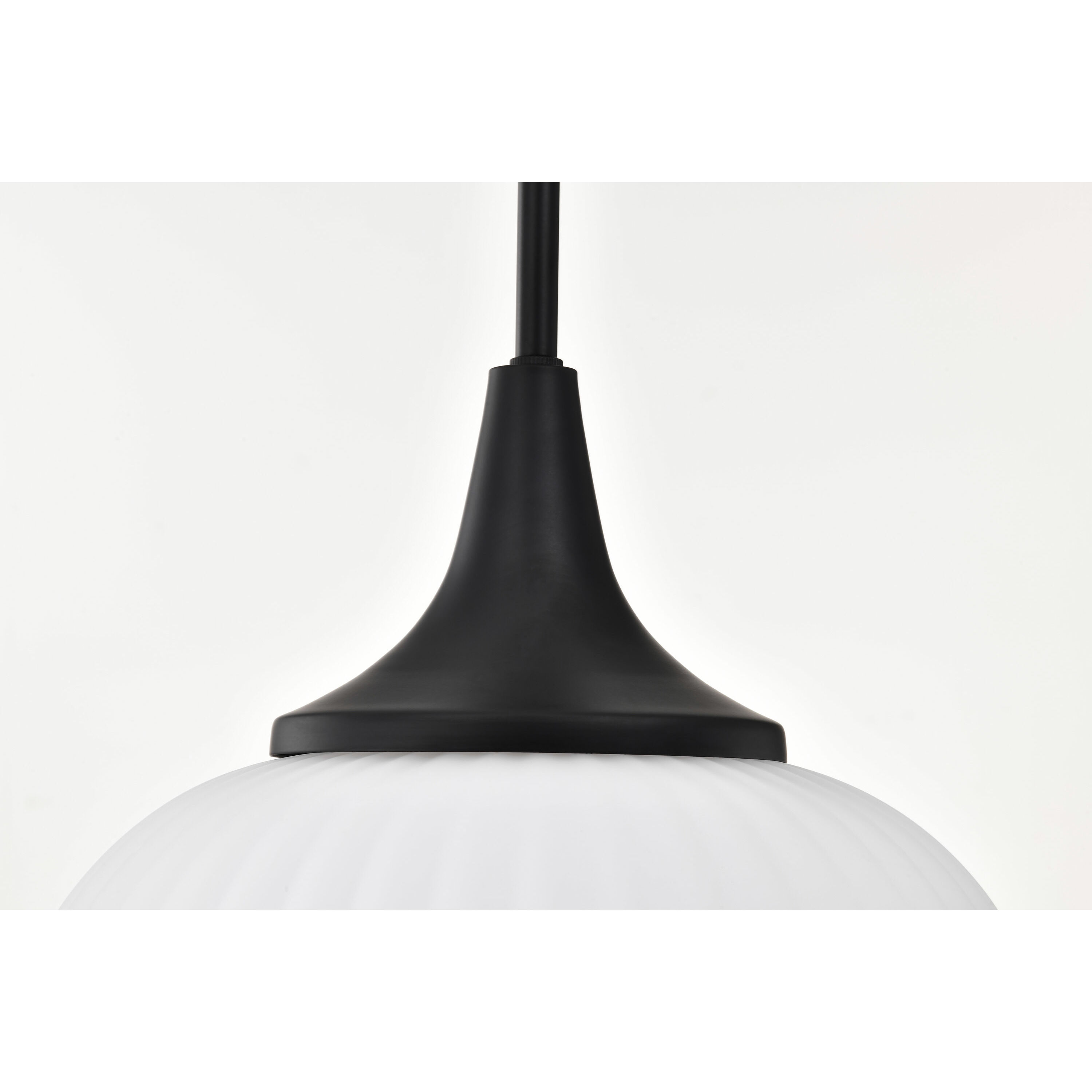 Solara 12 inch Matte Black Pendant Ceiling Light