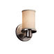Textile 5.25 inch Dark Bronze Wall Sconce Wall Light in Incandescent, Gray