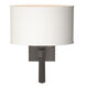 Beacon Hall 1 Light 11 inch Dark Smoke Sconce Wall Light in Natural Anna, Oval