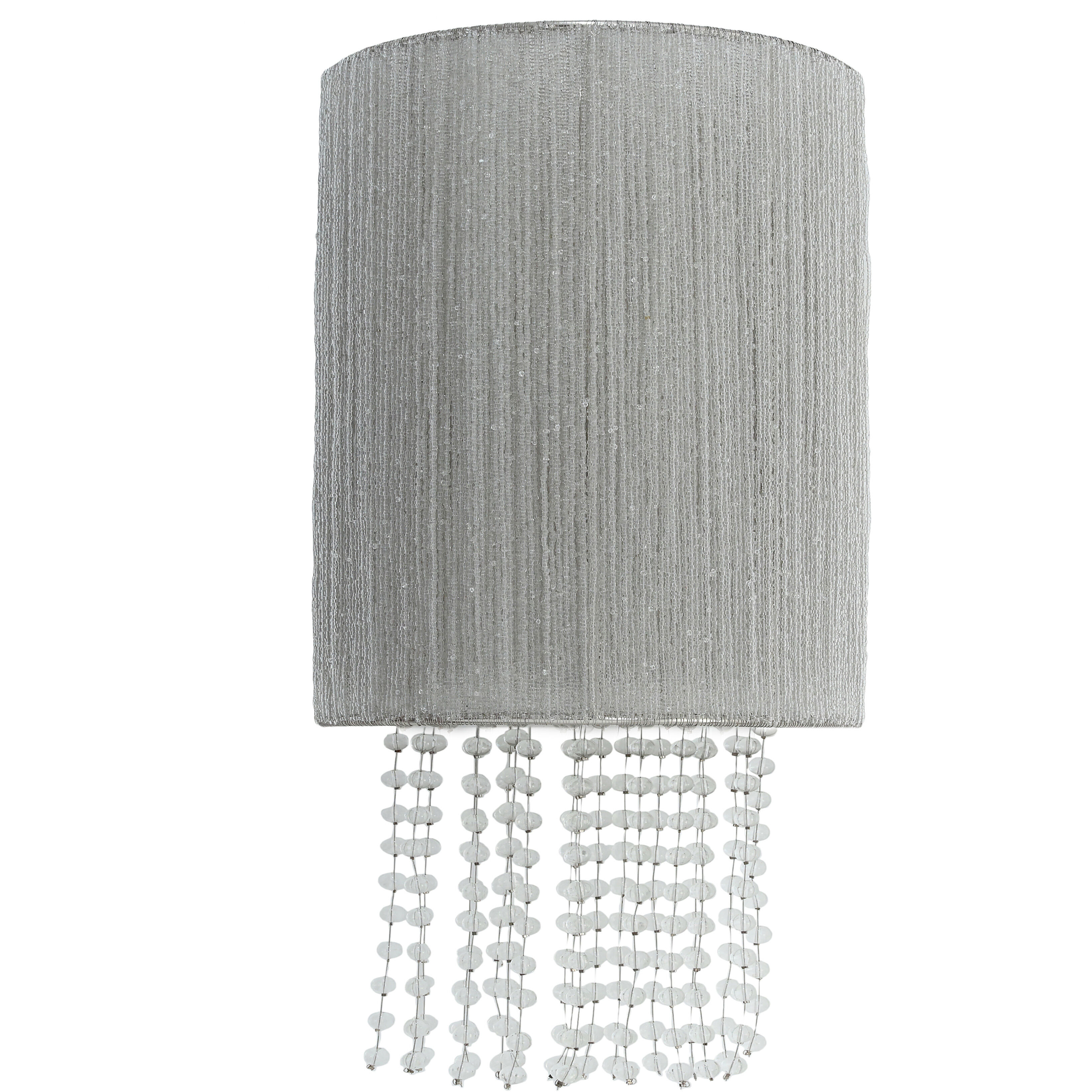 Crystal Reign 1 Light 10 inch Nickel Wall Sconce Wall Light