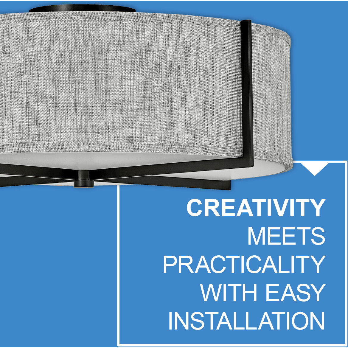 Galerie Axis 4 Light 25.5 inch Black Indoor Semi-Flush Mount Ceiling Light