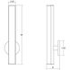Bauhaus Columns LED 2 inch Satin Chrome Wall Bar Wall Light
