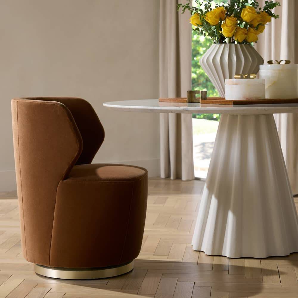 Rinny 60 inch White and White Gesso Dining Table, Large