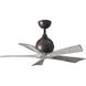 Atlas Irene-5 42 inch Textured Bronze with Barnwood Tone Blades Ceiling Fan in Barn Wood, Paddle Fan