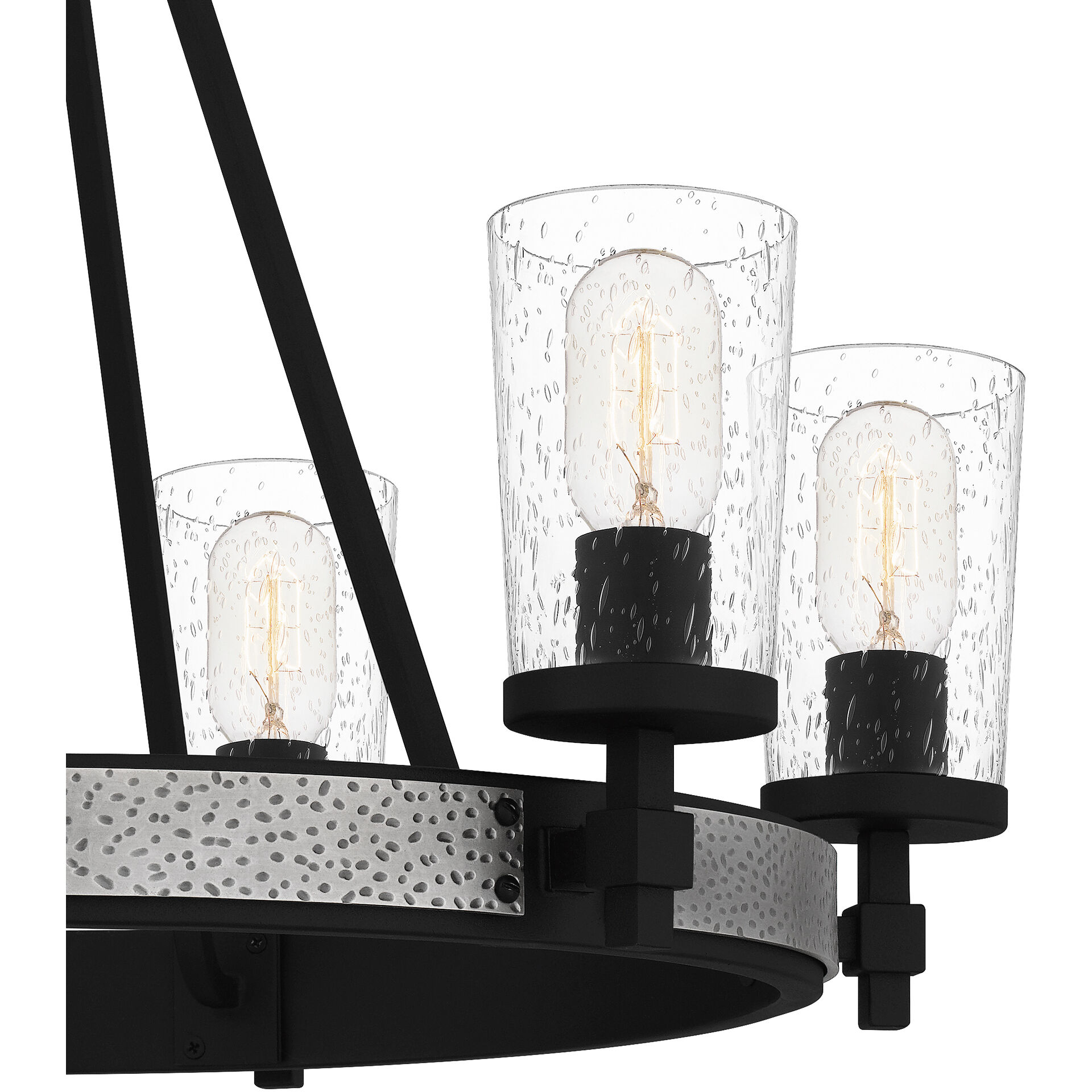 Alpine 6 Light 26 inch Earth Black Chandelier Ceiling Light