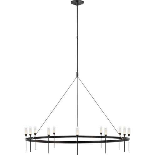 Peter Bristol Overture LED 49 inch Bronze Ring Chandelier Ceiling Light, Grande