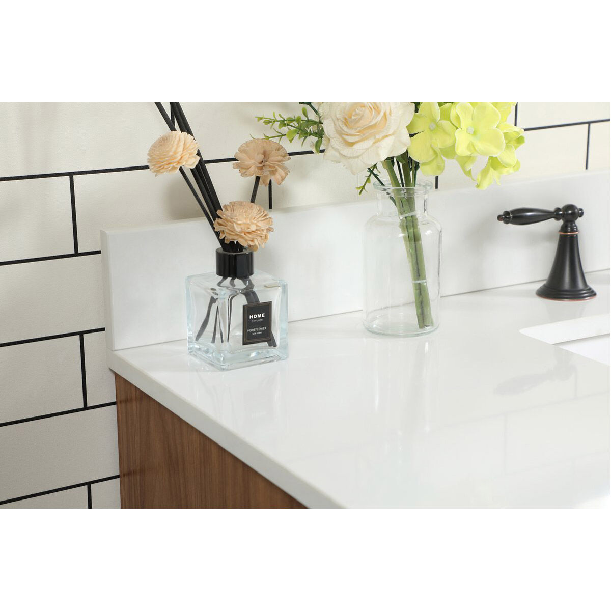 Baldwin 42 X 22 X 34 inch Walnut Brown Vanity Sink Set