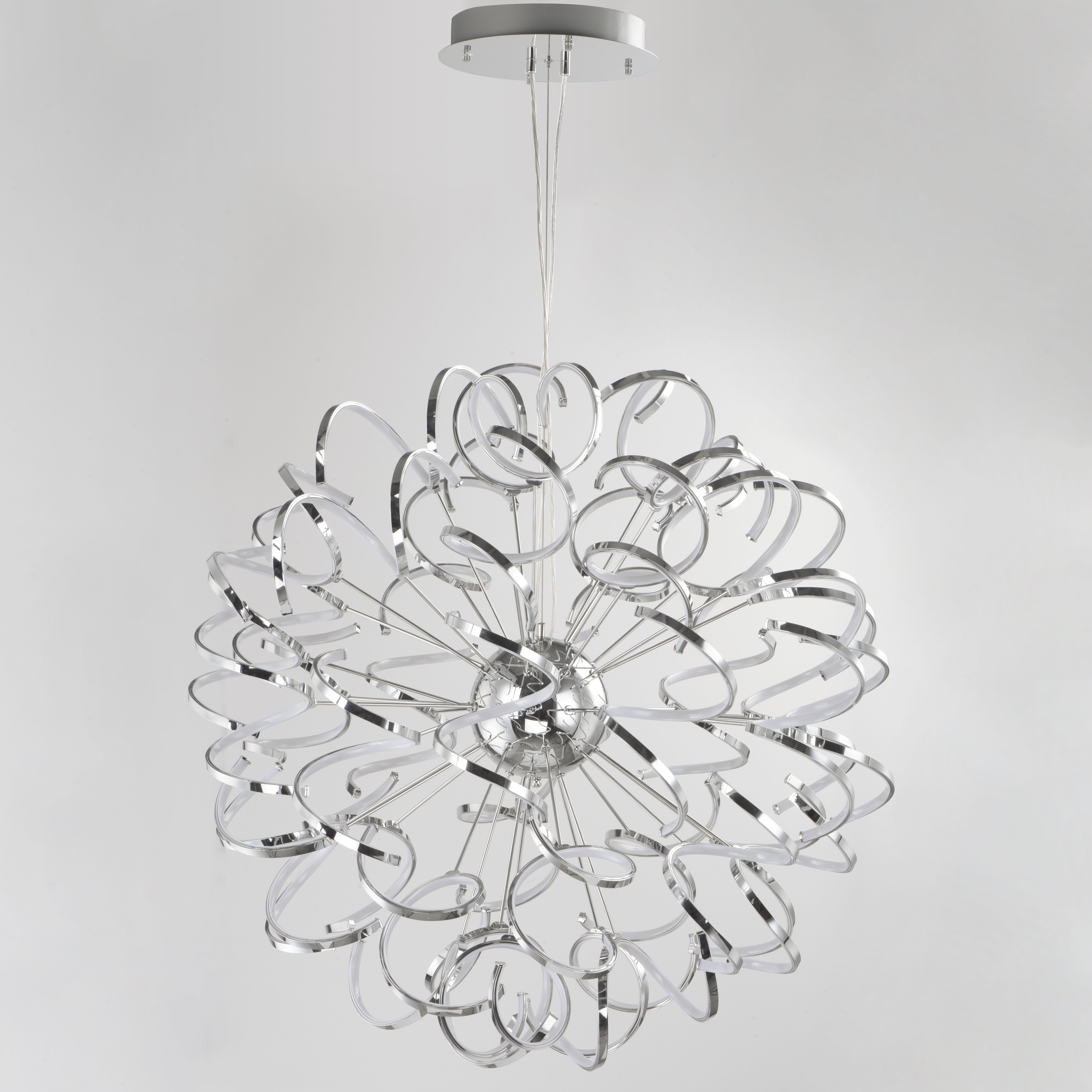 Chaos LED 39.5 inch Polished Chrome Entry Foyer Pendant Ceiling Light