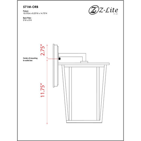 Seoul 2 Light 14.75 inch Oil Rubbed Bronze Outdoor Wall Light