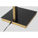 Sauvity 51.75 inch 24.00 watt Soft Brass and Coal Floor Lamp Portable Light