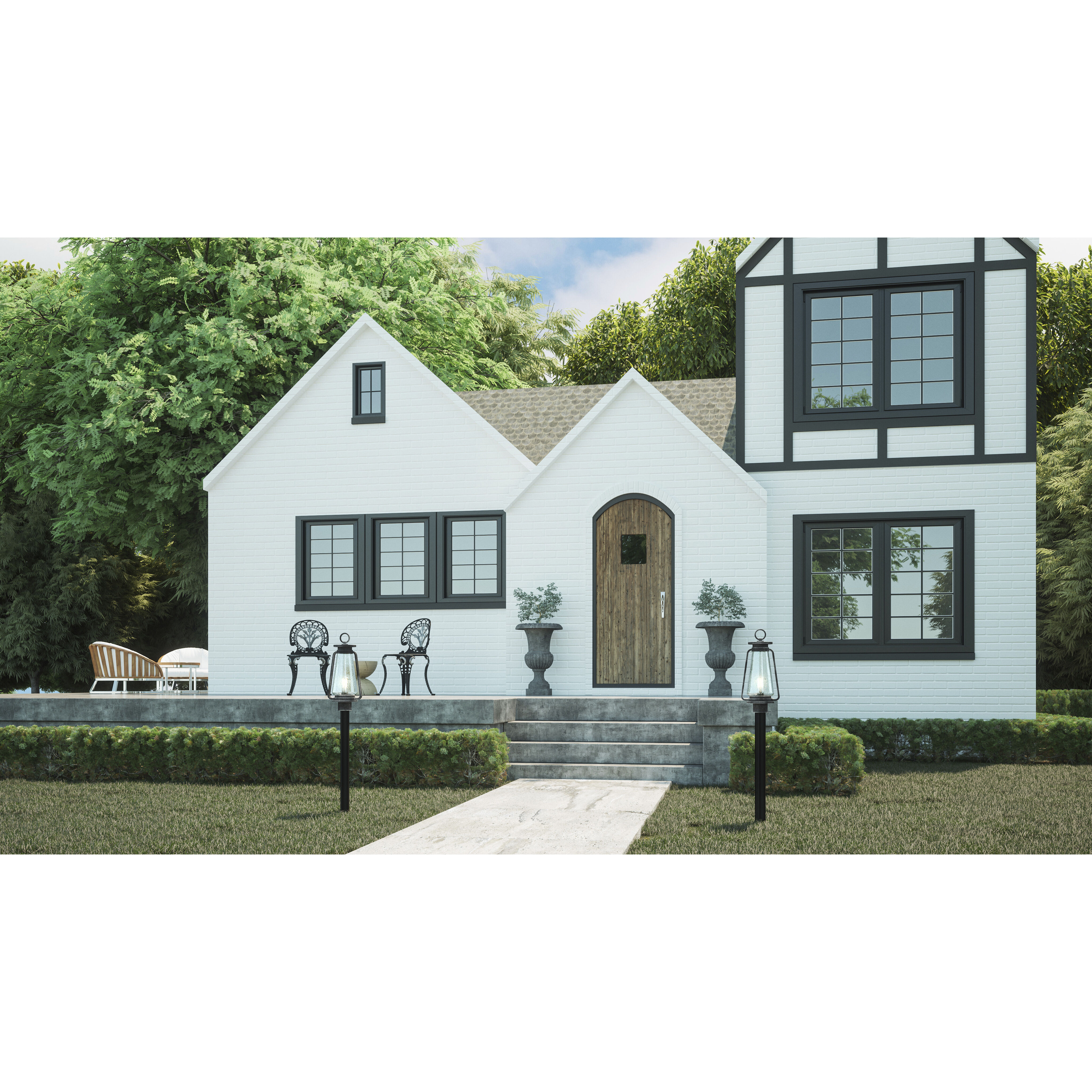 Sutton 1 Light 19.25 inch Speckled Black Outdoor Post Lantern, Large