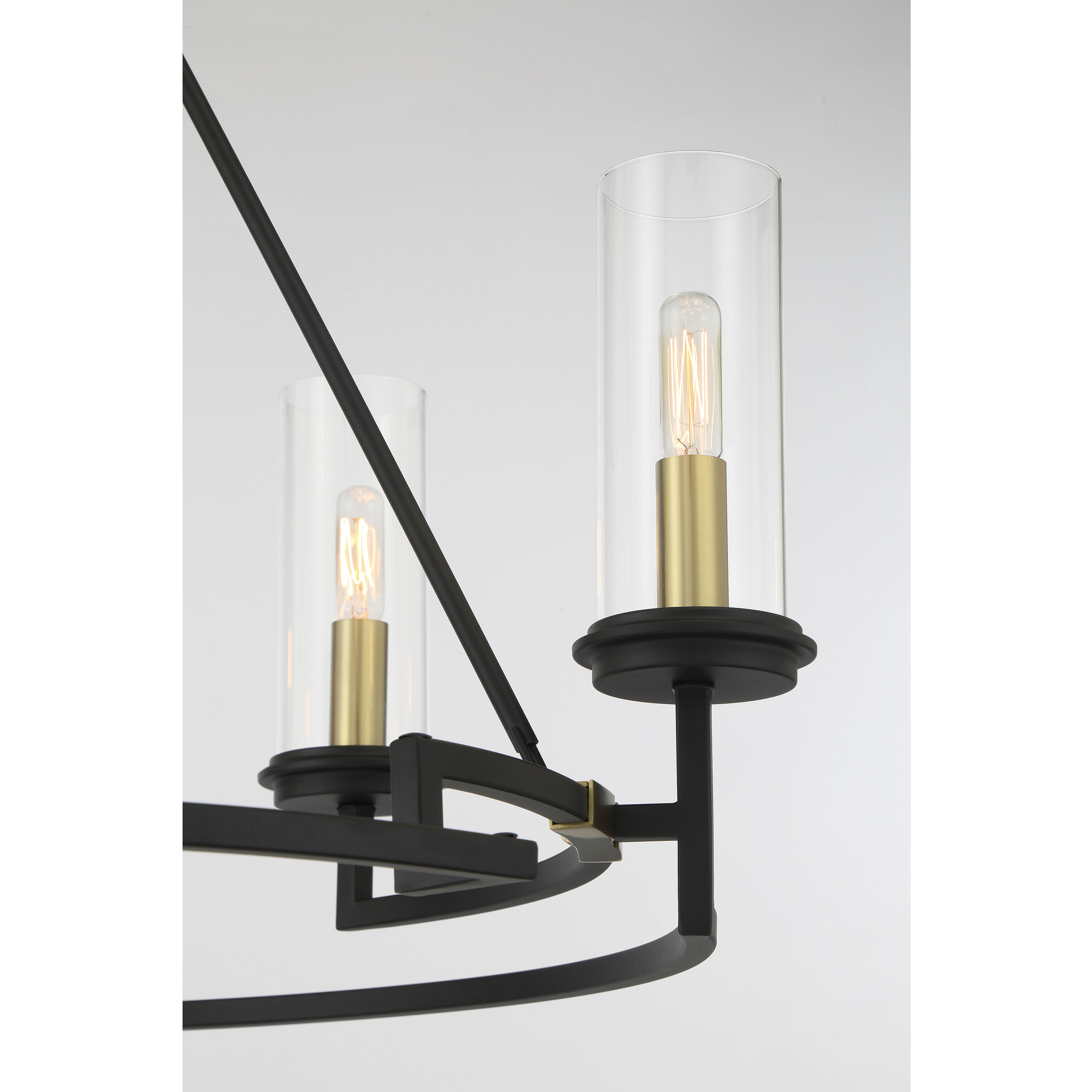 Hillstone 6 Light 30.25 inch Soft Brass And Sand Coal Chandelier Ceiling Light