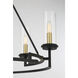 Hillstone 6 Light 30.25 inch Soft Brass And Sand Coal Chandelier Ceiling Light