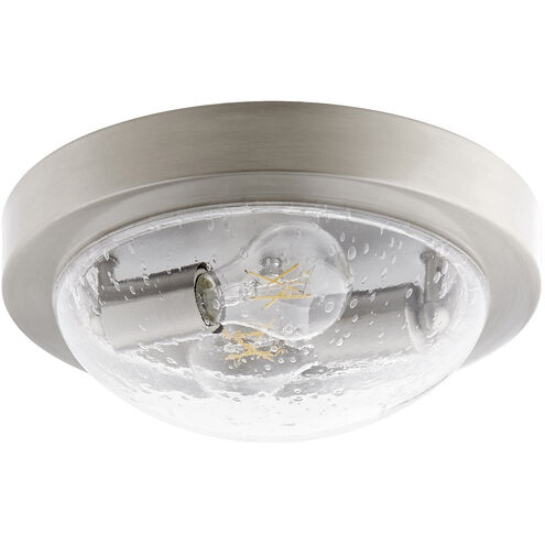 Fort Worth 2 Light 11 inch Satin Nickel Flush Mount Ceiling Light