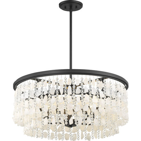 Shimmering Elegance 5 Light 28 inch Sand Coal Chandelier Ceiling Light