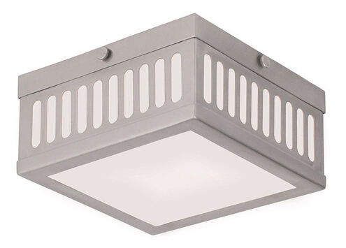 Prentice 2 Light 7.5 inch Brushed Nickel Flush Mount Ceiling Light