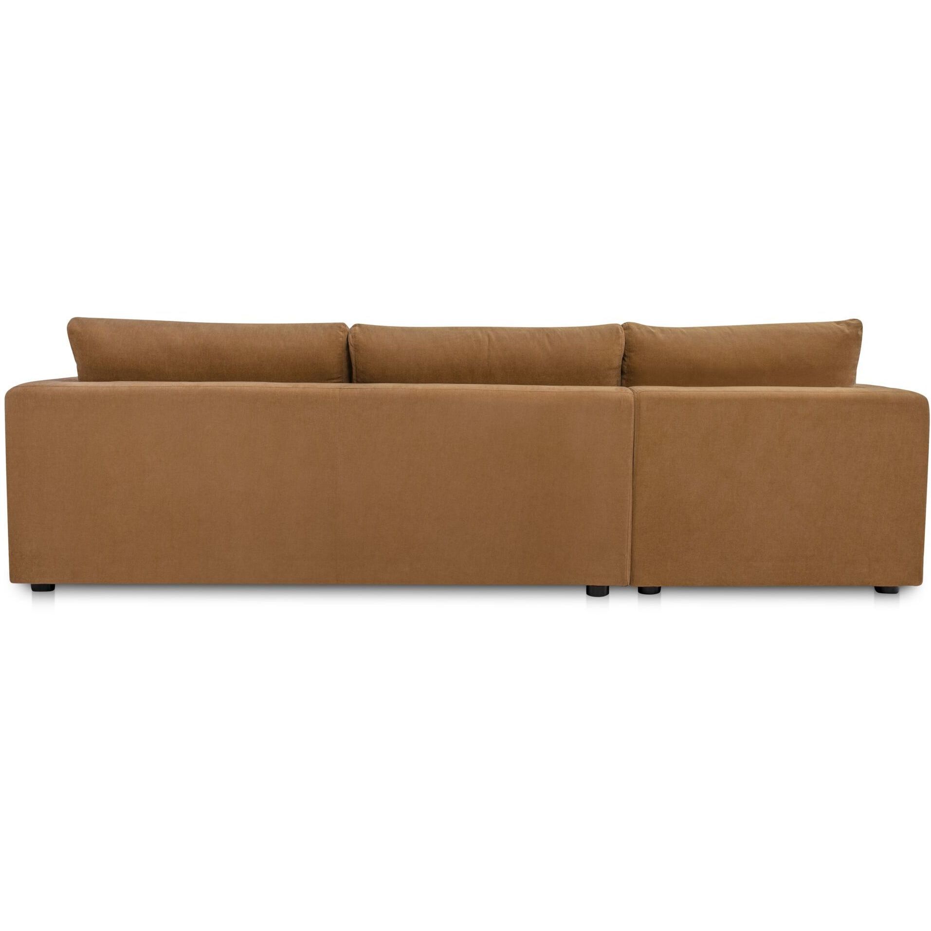 Burrow VV Ginger Sleeper Sectional With Storage Chaise in Left, Brown, Left