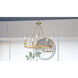 Kelleher 5 Light 24 inch Nouveau Painted Weathered Brass Chandelier Ceiling Light
