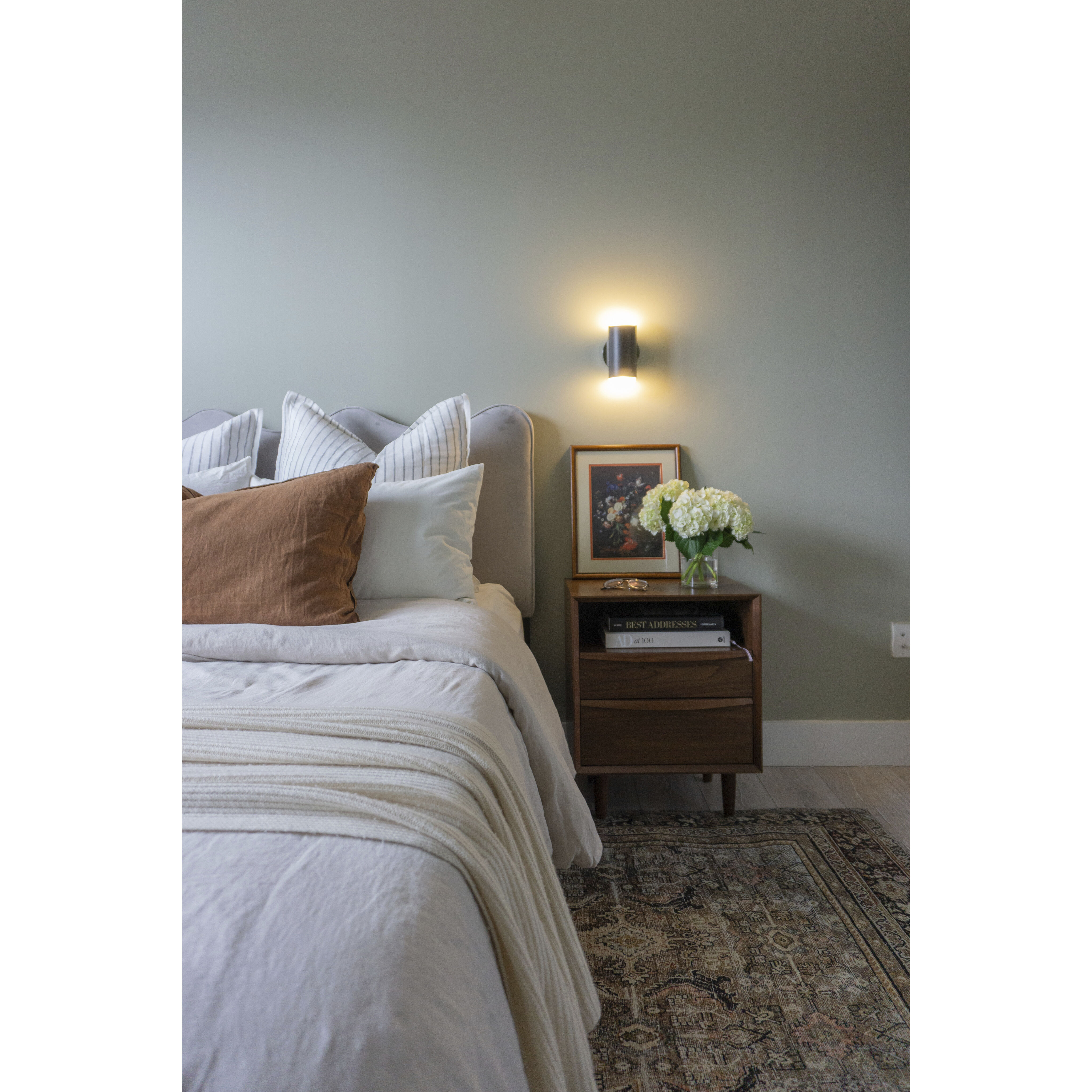 Kira 2 Light Polished Nickel/Soft Black Wall Sconce Wall Light