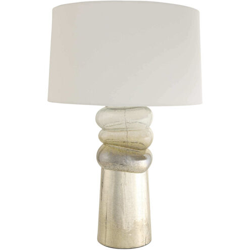 Milan 28 inch 150.00 watt Antique Mercury Ombre and Polished Nickel Table Lamp Portable Light