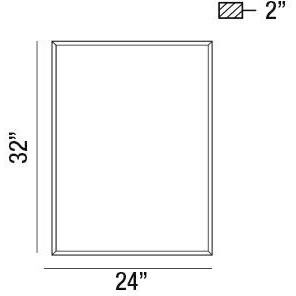 Lumo 32 X 24 inch Silver Mirror, Medium