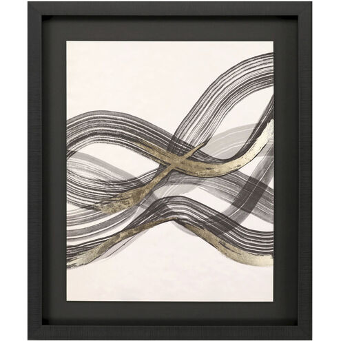 Positive Negative Black and Gray and Metallic Framed Art