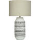Cameron 30 inch 100.00 watt White and Gray Table Lamp Portable Light