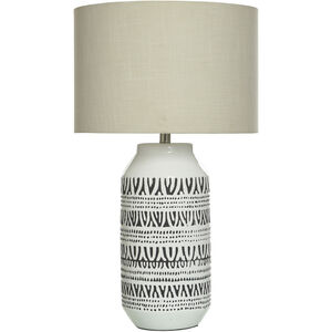 Cameron 30 inch 100.00 watt White and Gray Table Lamp Portable Light