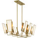Ricochet 8 Light 44 inch Soft Brass Island Light Ceiling Light