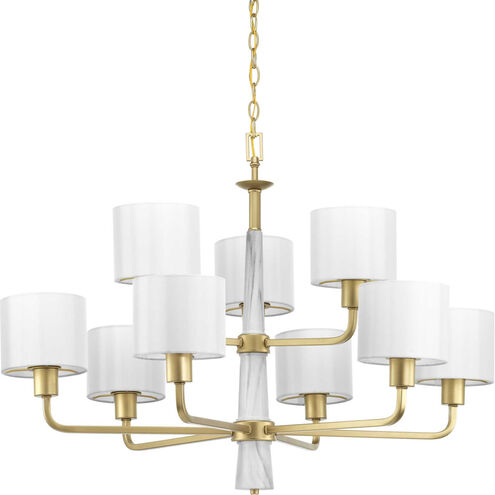 Palacio 9 Light 36 inch Vintage Gold Chandelier Ceiling Light, Design Series