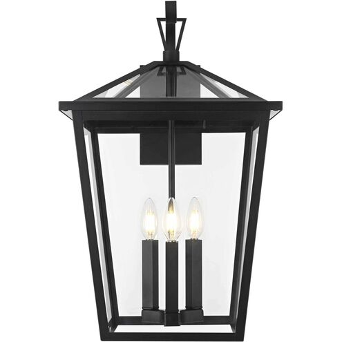 Oxford 3 Light 23 inch Black Outdoor Wall Sconce