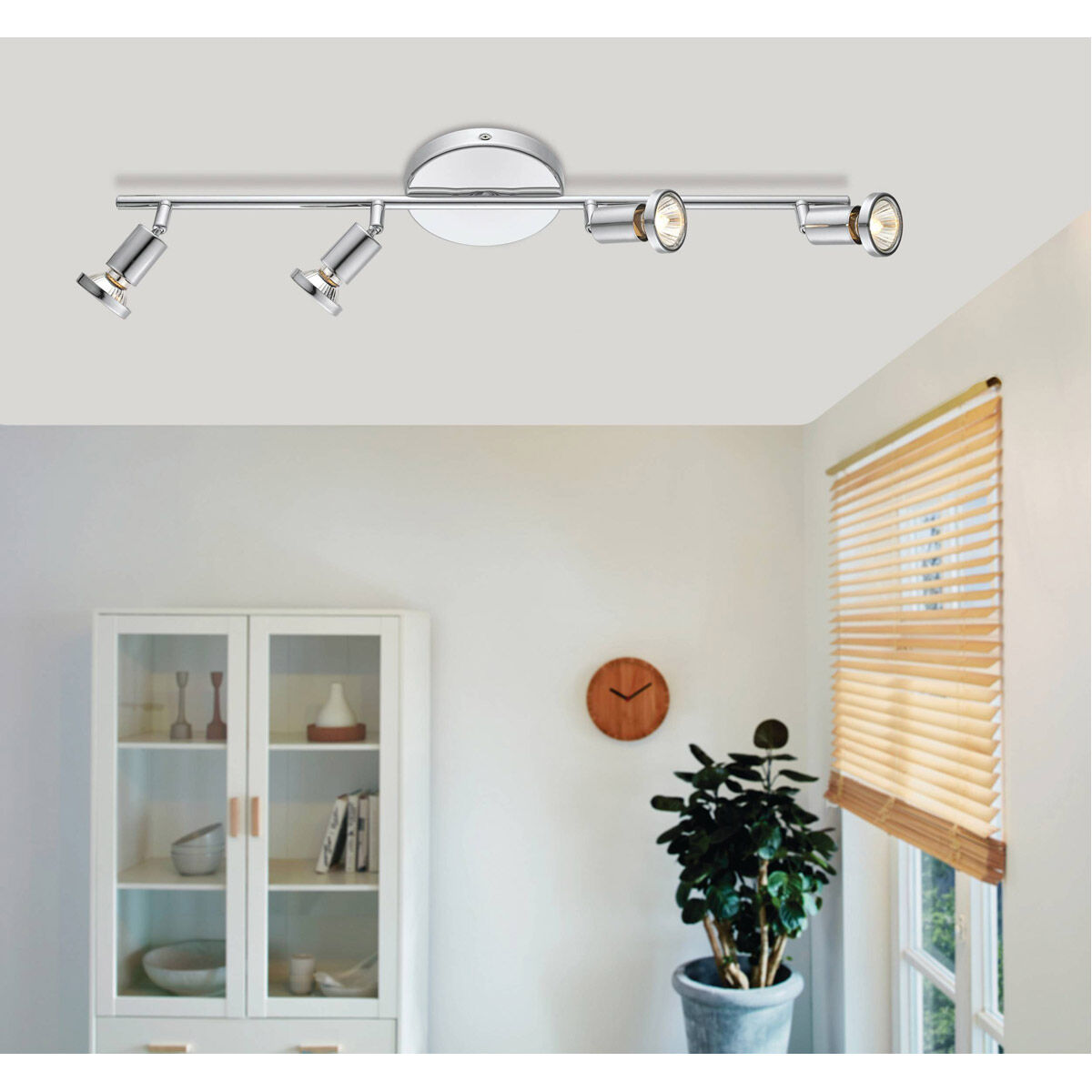 Buzz 4 Light 120 Chrome Track Light Ceiling Light
